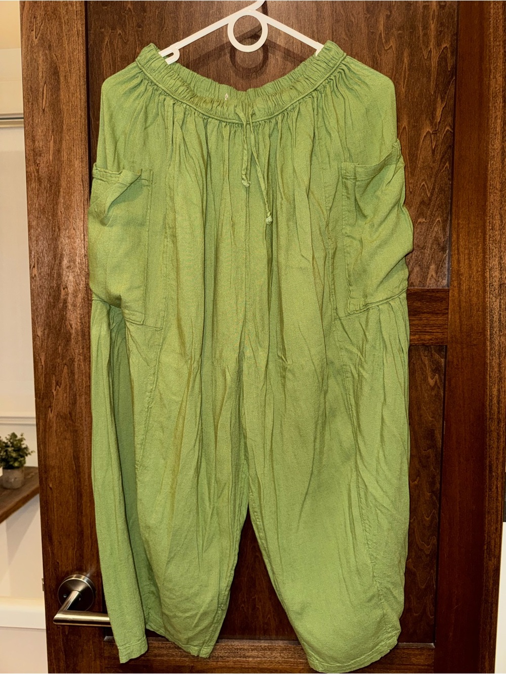 Free People Light Green Women's Lightweight Drawstring Harem Pants